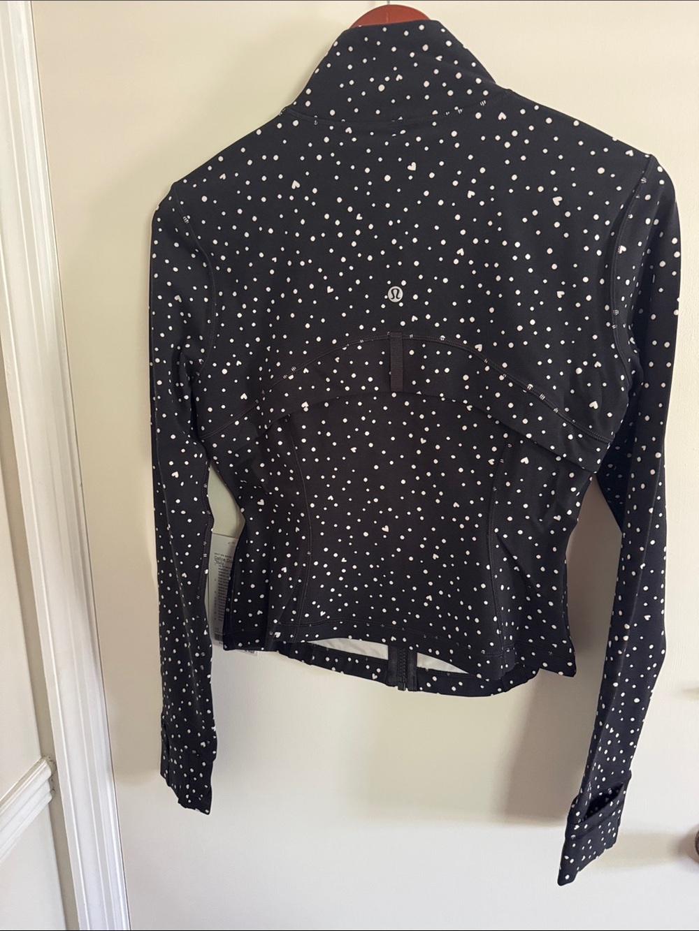 Lululemon Define Cropped Jacket Nulu Heart Scatter dot print sz 10 NWT - Picture 7 of 7